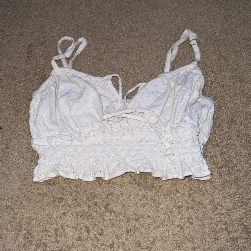 white crop top